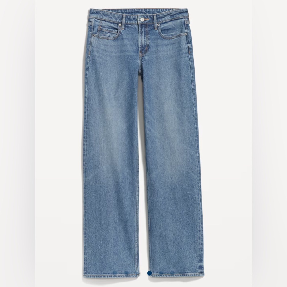 Mid-Rise Wide Leg Jean